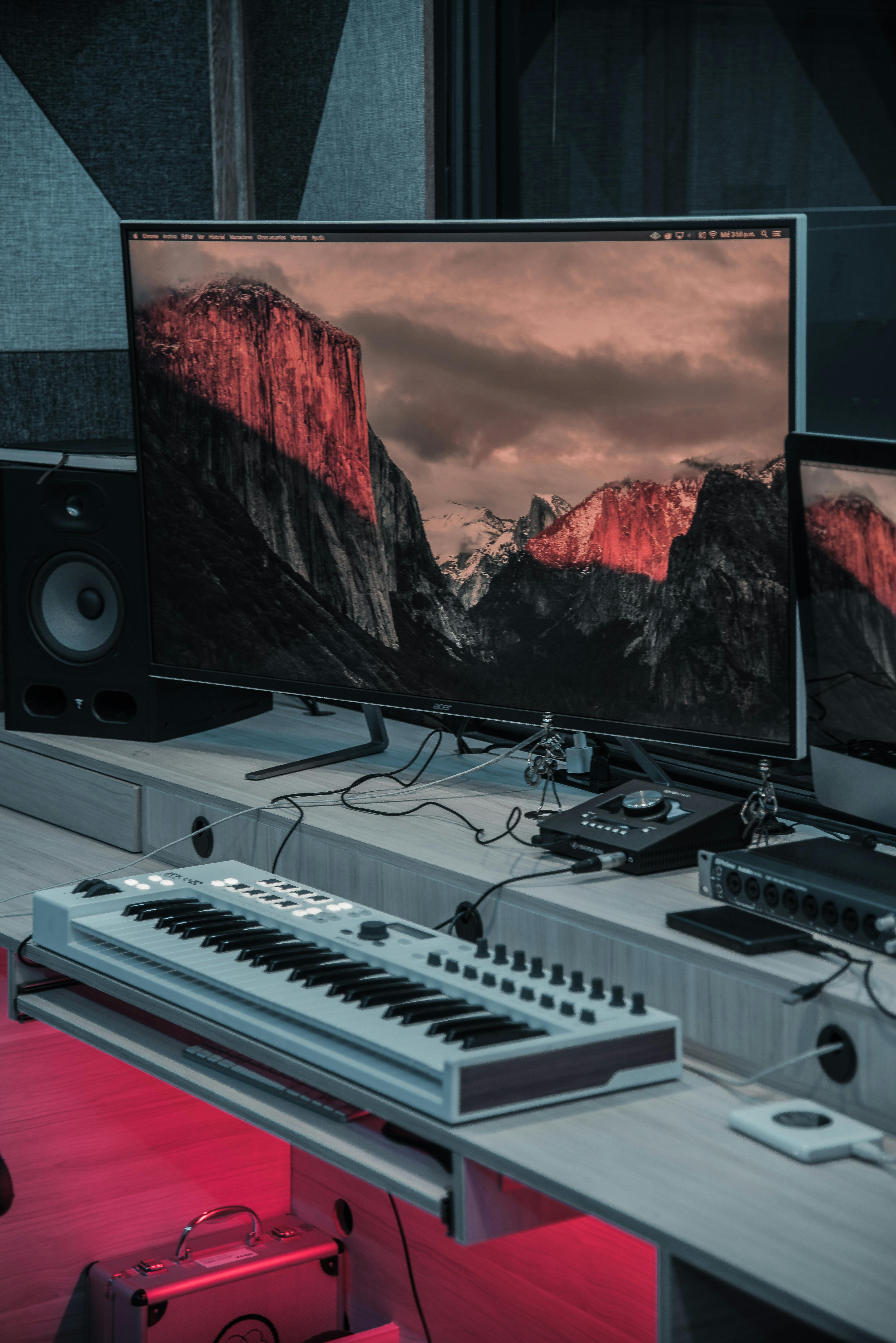 A final audio track being mastered on a digital audio workstation.